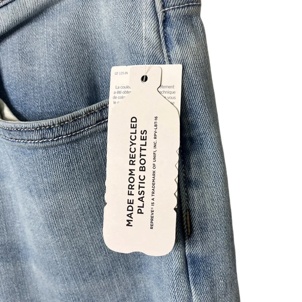 Lands End High Rise Straight Ankle Jeans Light Wash Plus Size 16 - Picture 5 of 11